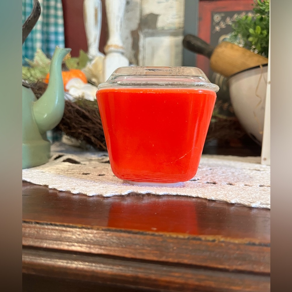Pyrex Red Glass Container - Picture 3 of 16